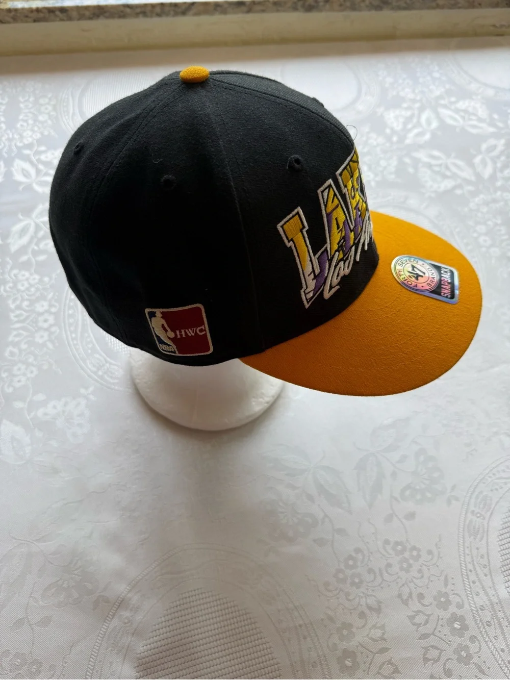 Forty Seven Brand Los Angeles Lakers Black/Gold Snapback Hat Embroidered Cup HWC